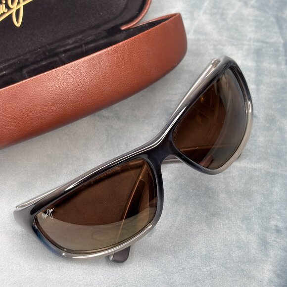 Maui Jim Spartan Reef MJ 278-03F Tortoise Wrap Sunglasses Brown polarized Lenses - Picture 11 of 11